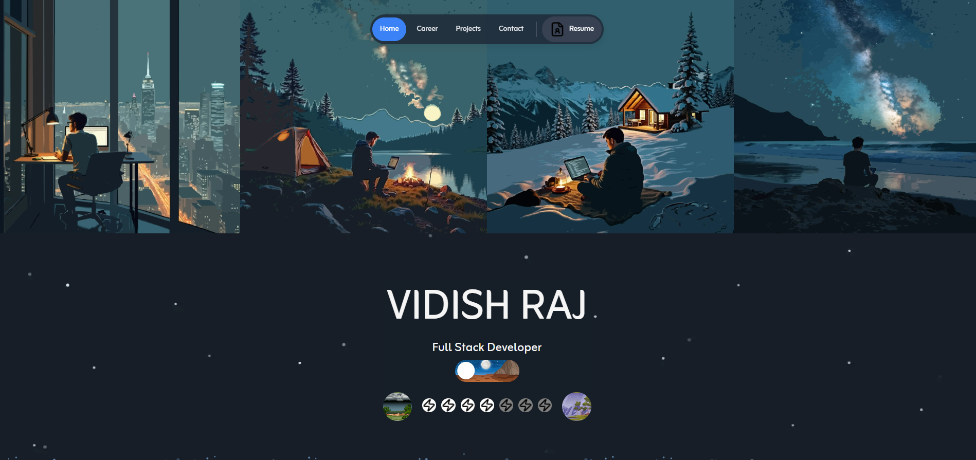Vidish Portfolio Screenshot