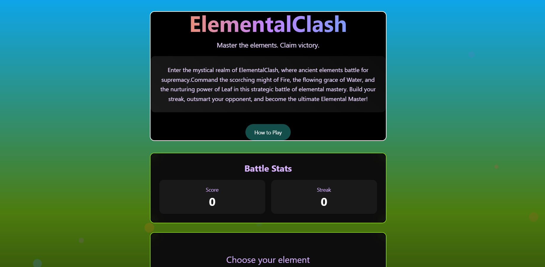 ElementalClash Game